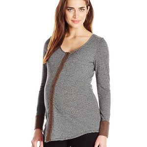Maternal America Maternity Buttoned Front Top